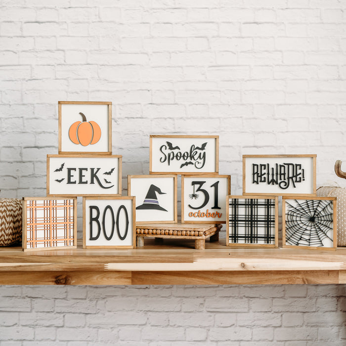 Halloween Mini Sign | White Background