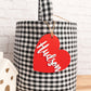 Personalized Valentine Tag with Gingham Bag