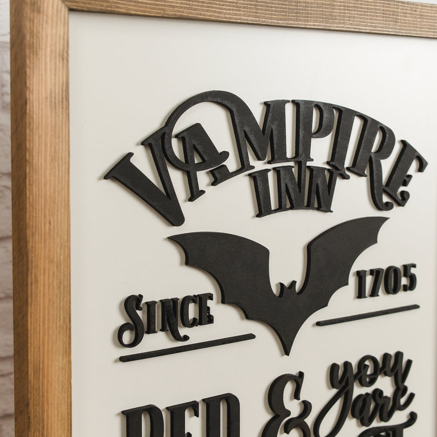 Vampire Inn | 11x16 inch Wood Sign | Halloween Sign – The Handmade Sign Co.