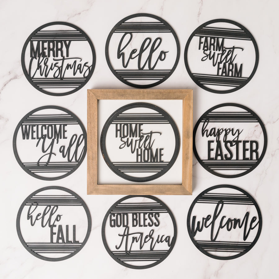 Interchangeable Circle Sign