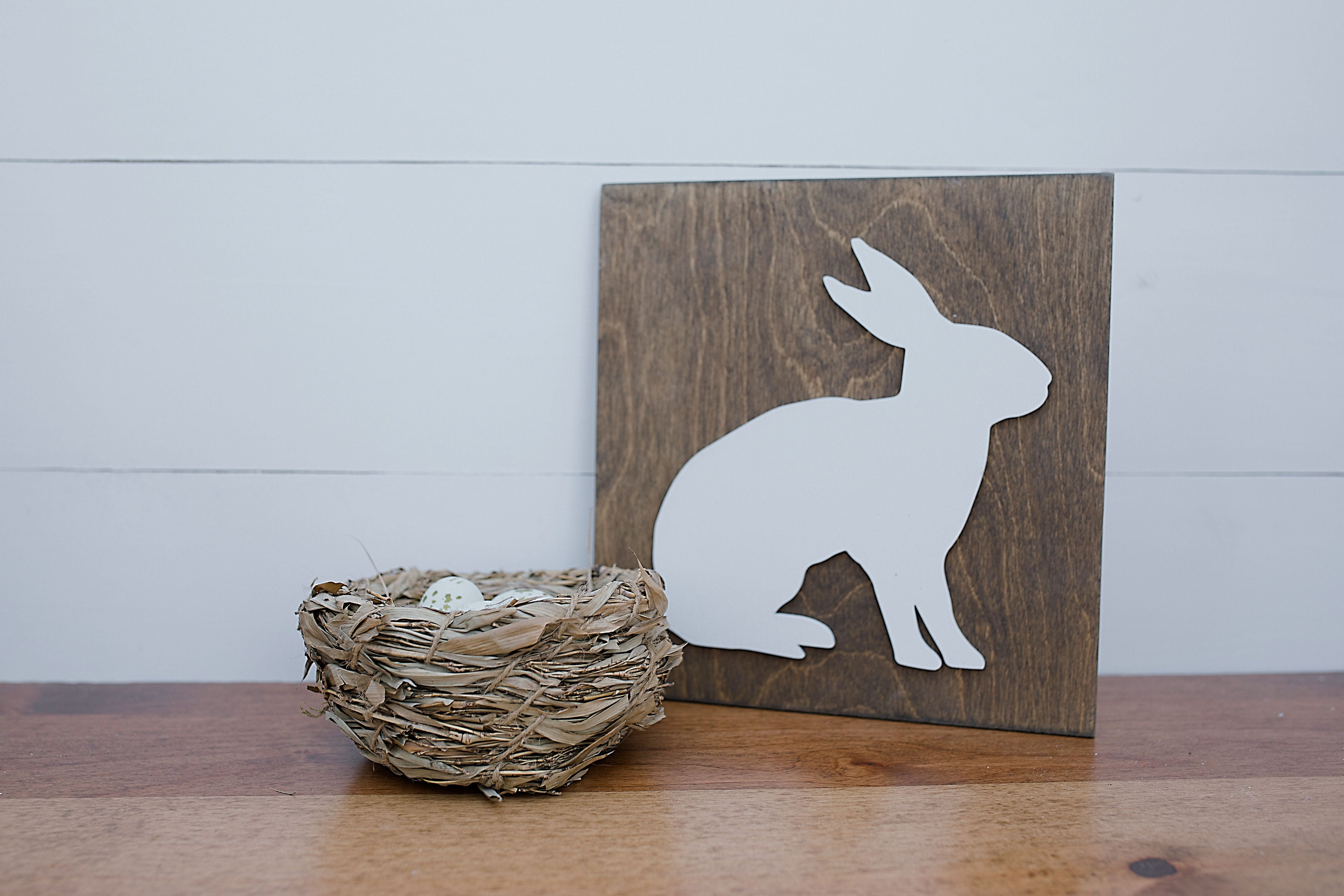 Bunny Sign | 11x11 inch Wood Sign – The Handmade Sign Co.