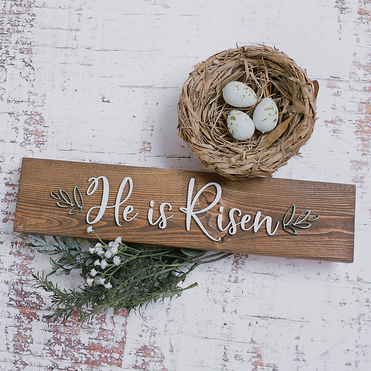 He Ix Risen Sign He is Risen | 4x15 inch Wood Sign – The Handmade Sign Co.
