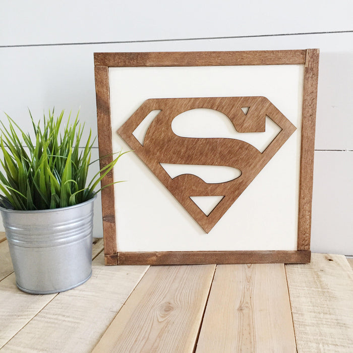 Superhero Wall Art | 14x14 inch Wood Sign | Super Hero Wall Art | Superhero Gallery Wall