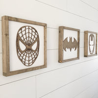 Superhero Wall Art | 21x21 inch Wood Sign | Super Hero Wall Art