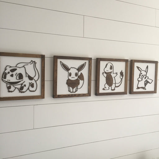 Pokemon Wood Signs | 11x11 inch | Pokemon Home Decor | Pokemon Bedroom