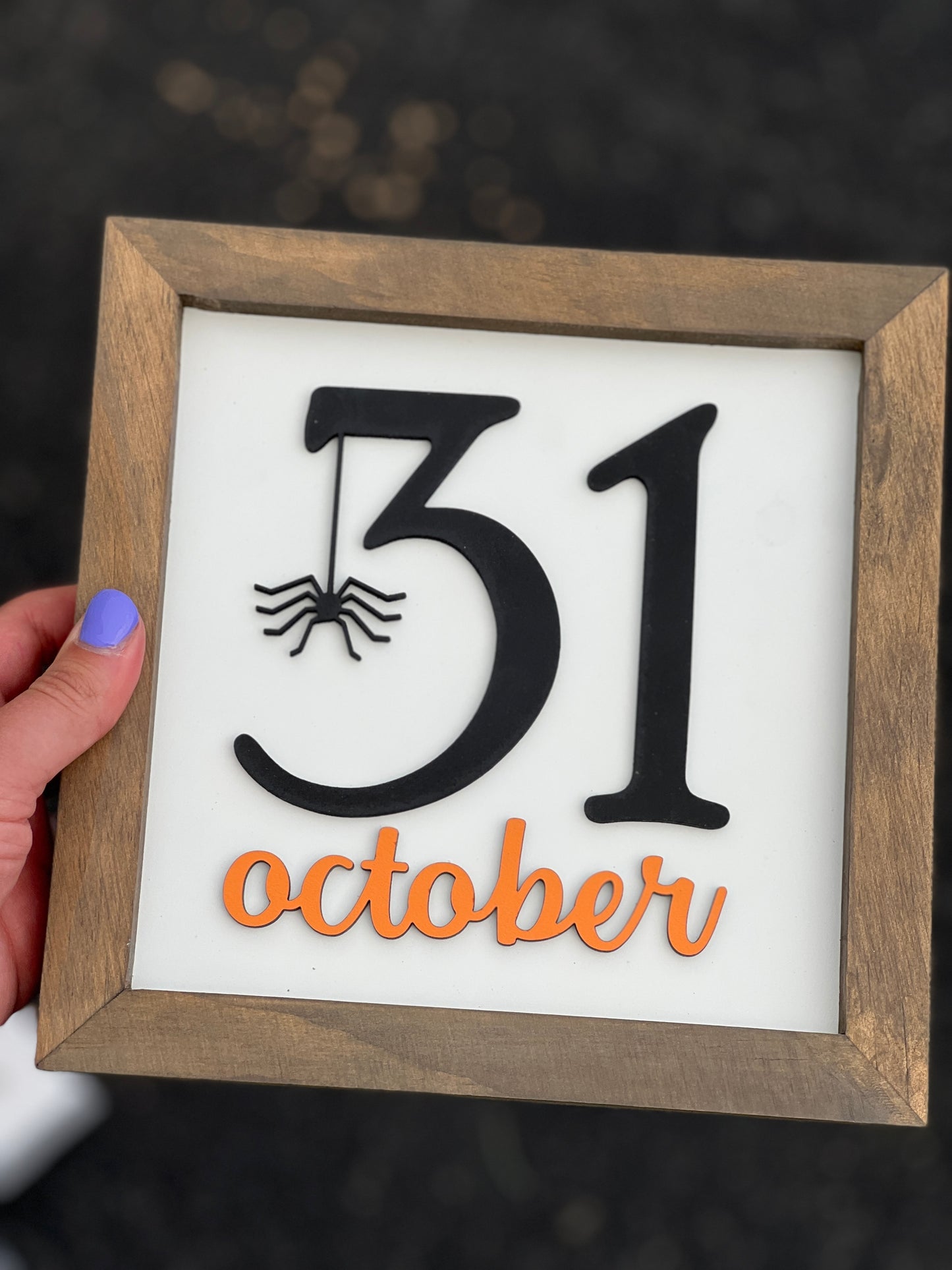 October 31 | Halloween Sign | 8x8 inch Wood Sign