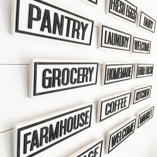 12” Farmhouse Word Signs