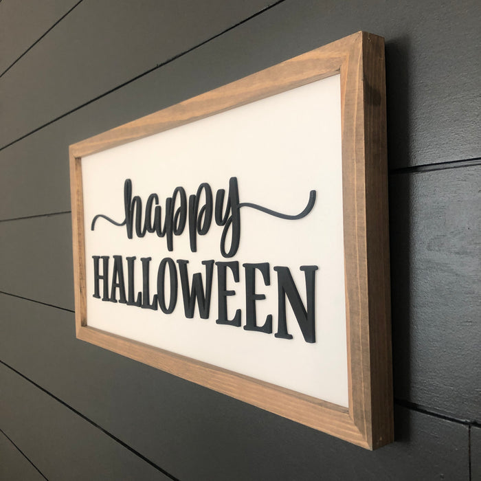 Happy Halloween Wood Sign | 11x21 inch Wood Sign