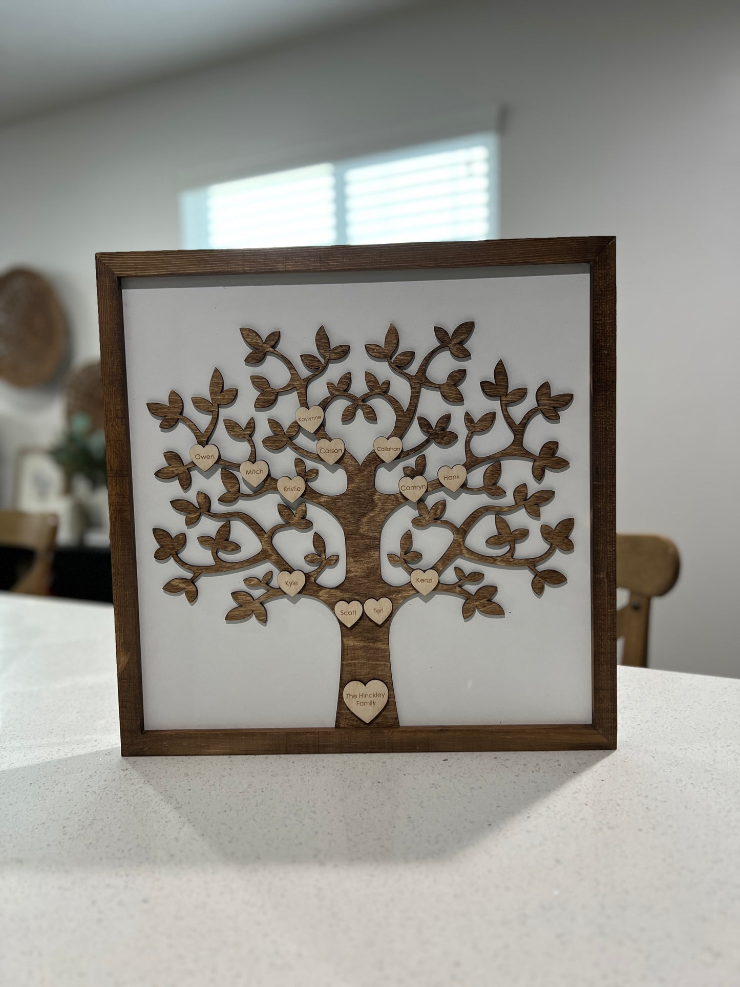 Personalized Family Tree Sign | 21x21 inch