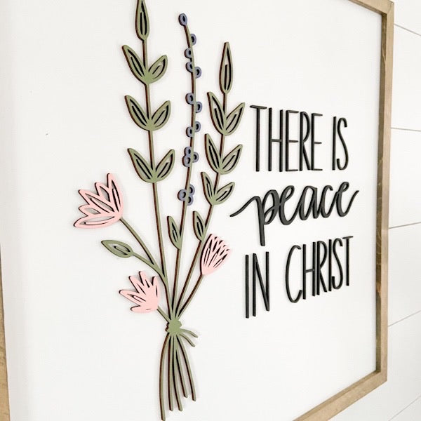 There is Peace in Christ | 21x21 inch Wood Sign | 2018 Youth Theme