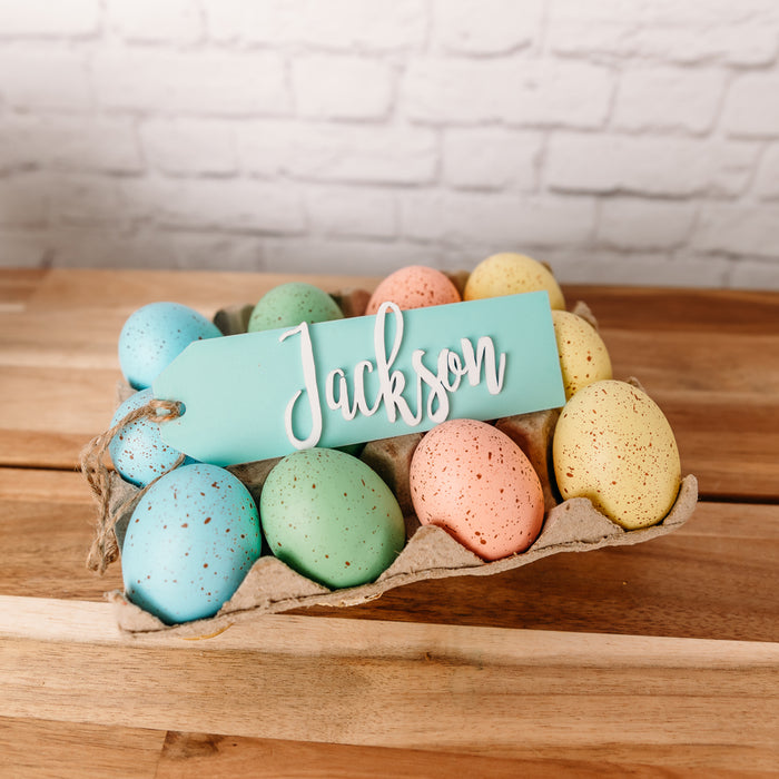 Personalized 3D Easter Basket Name Tags