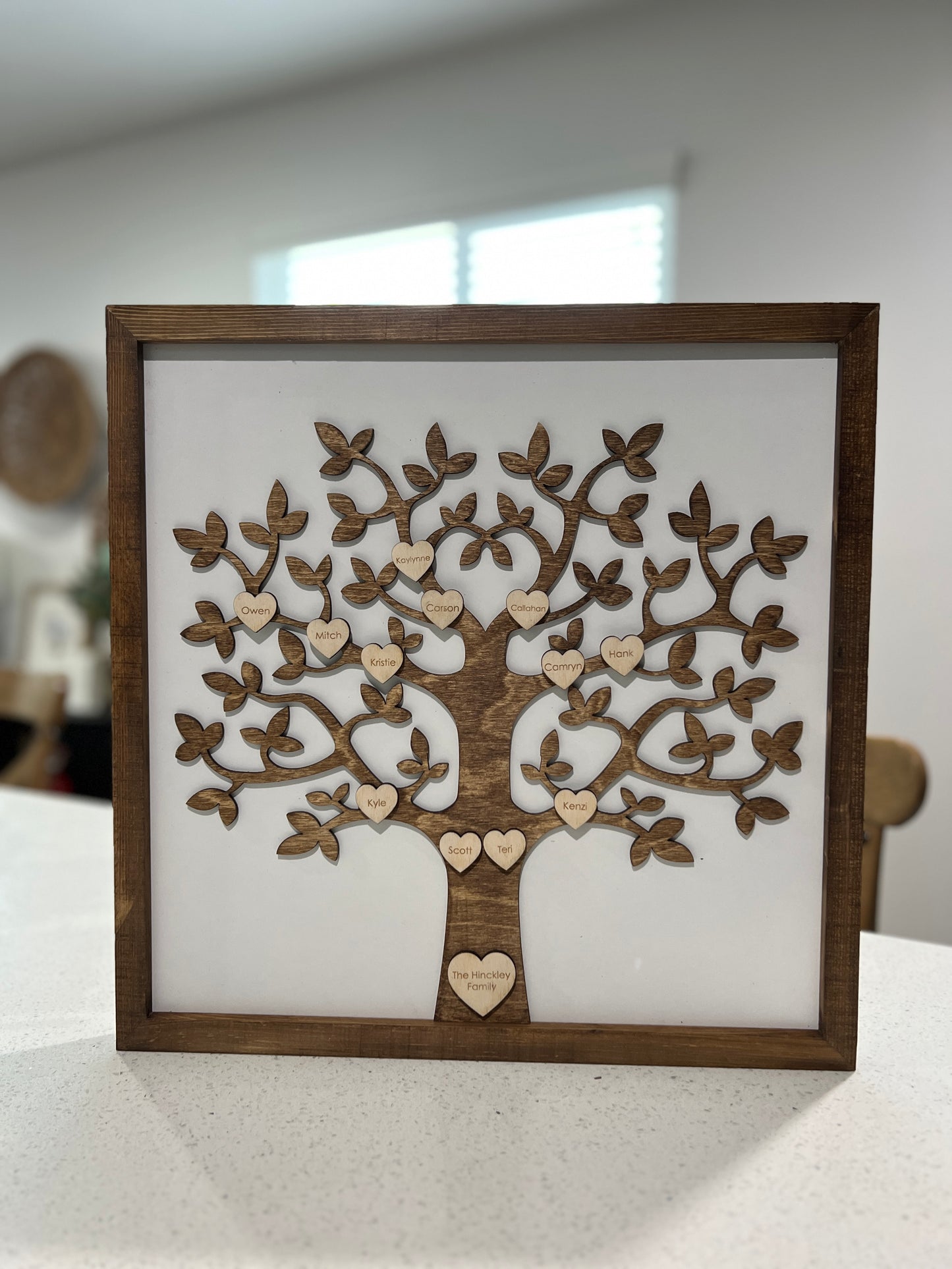 Personalized Family Tree Sign | 21x21 inch