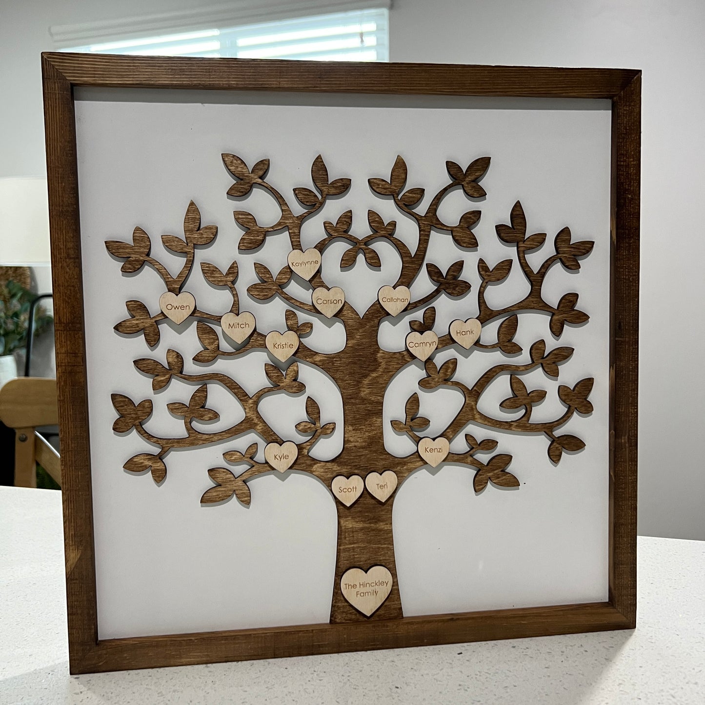 Personalized Family Tree Sign | 21x21 inch