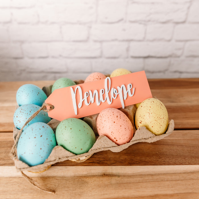 Personalized 3D Easter Basket Name Tags