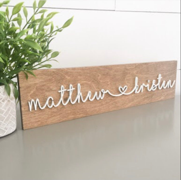 Personalized First Names Sign