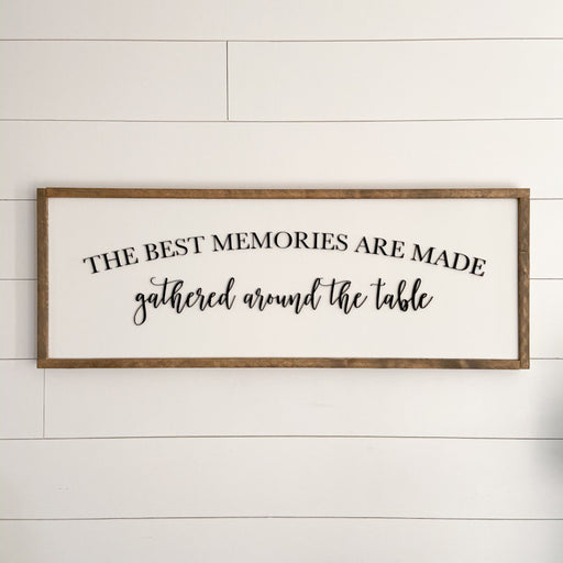 The best memories are made gathered around the table | 13x35 inch