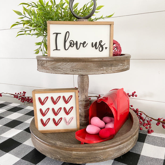 Valentine's Mini Signs | Tier Tray Decor