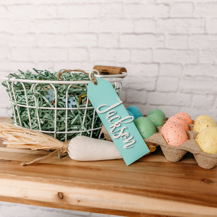 Personalized 3D Easter Basket Name Tags