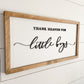 Thank Heaven for Little Boys | 11x21 inch Wood Sign | Boy Nursery Decor