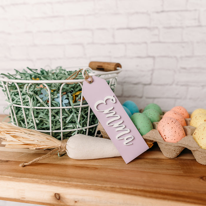 Personalized 3D Easter Basket Name Tags