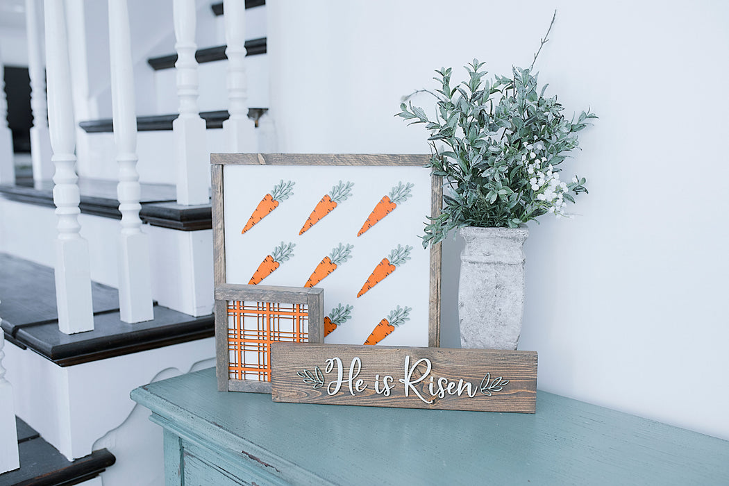 Carrots | 14x14 inch Wood Framed Sign