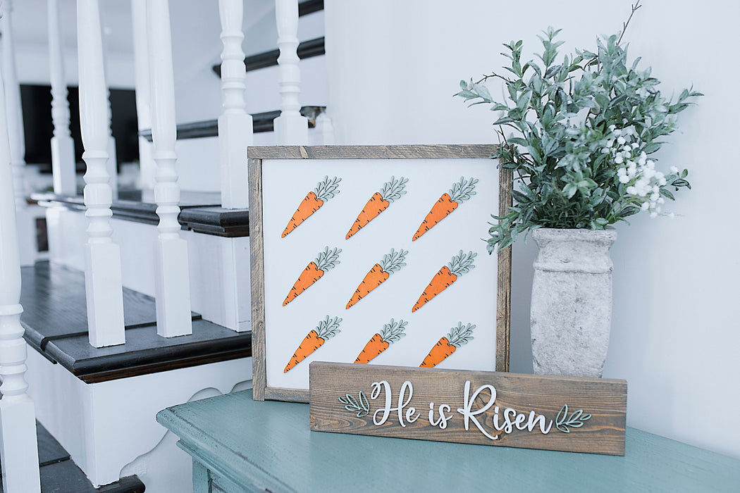 Carrots | 14x14 inch Wood Framed Sign